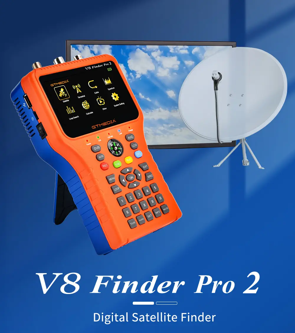 GTmedia V8 Finder Pro 2 DVB-S2X/S2/S/T2/T/C H.265 Suporte para 2,4G