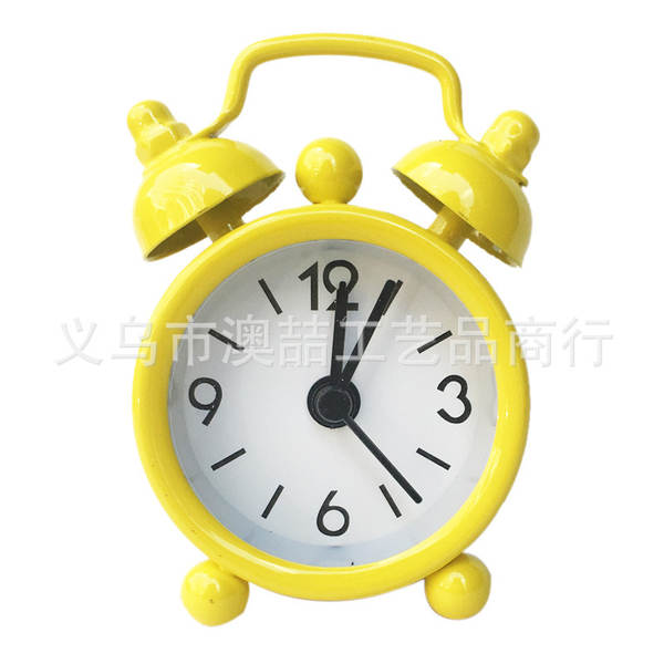 Fabricante atacado 4cm mini-metal pequeno relógio de despertador criativo aluno presente para crianças relógio eletrônico mais logotipo