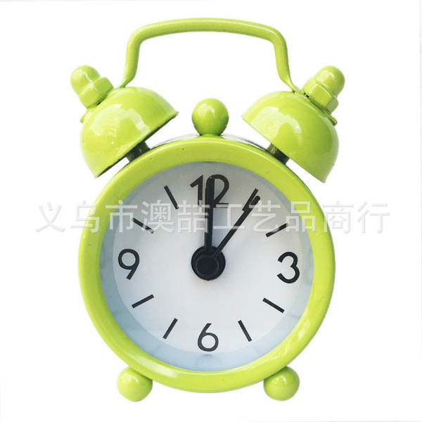 Fabricante atacado 4cm mini-metal pequeno relógio de despertador criativo aluno presente para crianças relógio eletrônico mais logotipo