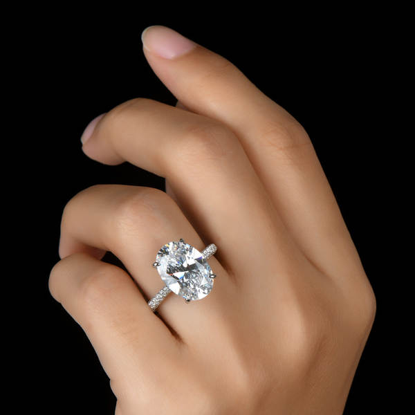 Comércio exterior transfronteiriço atacado luxuoso ovos de pomba 5K diamantes anéis de ovos de pomba mulheres moda superior 925 prata pura