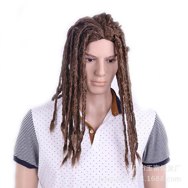 2026 O novo dragão sujo duplo cauda torcida dança de cabelo cosplay castanho africano por atacado