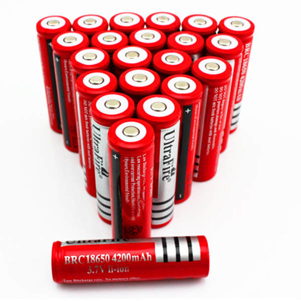 Bateria de 18650 carregável 3.7v de alta capacidade 18650 bateria de lítio