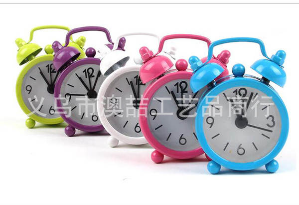 Fabricante atacado 4cm mini-metal pequeno relógio de despertador criativo aluno presente para crianças relógio eletrônico mais logotipo