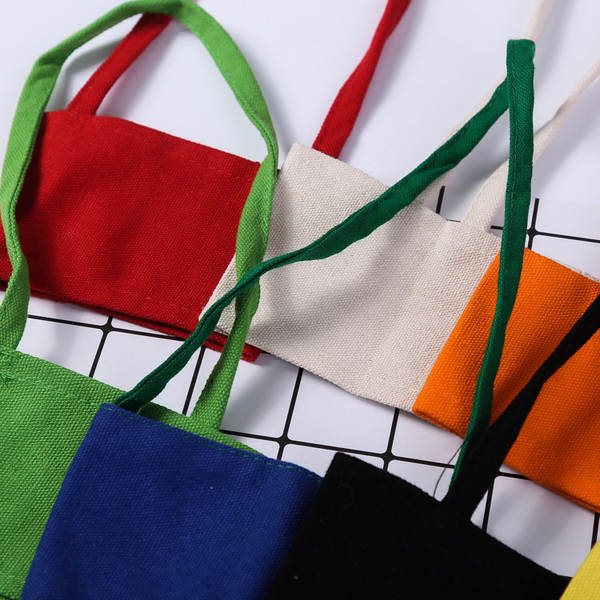 Pequenas sacolas de algodão de alta qualidade, bonitas sacolas de algodão de alta qualidade.