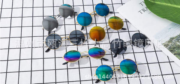 7001 óculos de sol recém-descoberto de metal brilhante óculos de sol masculinos e femininos