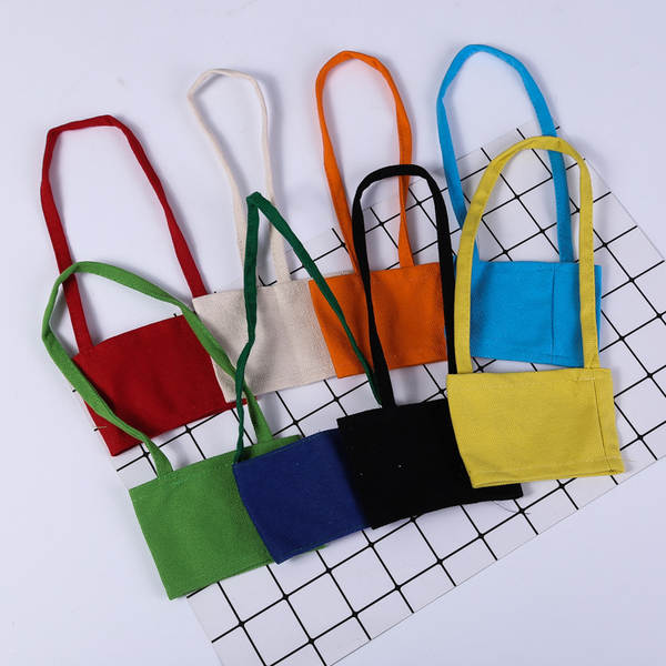 Pequenas sacolas de algodão de alta qualidade, bonitas sacolas de algodão de alta qualidade.