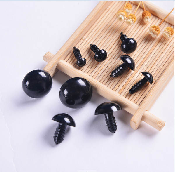 Olhos transfronteiriços de animais de plástico Acessórios de olhos de brinquedo Olhos pretos completos/olhos de urso de Teddy