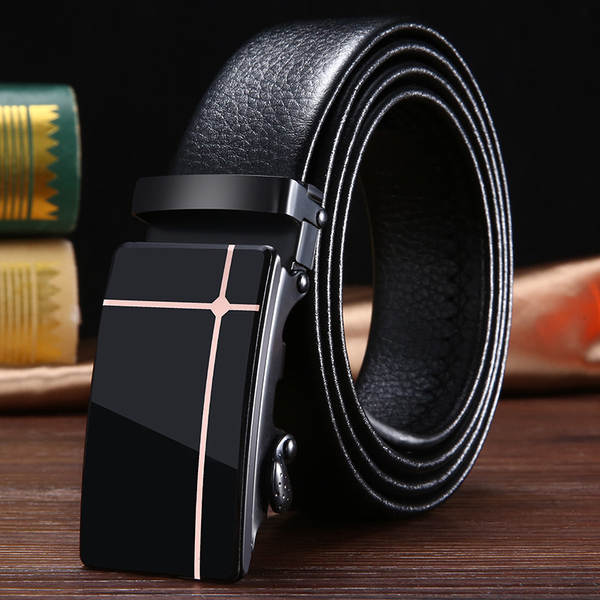 Cinto de couro masculino automático