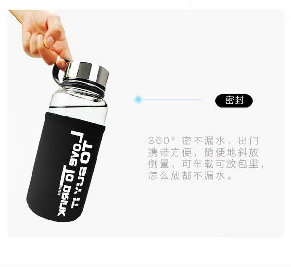1000ml de vidro de copo espacial portátil de copo de chá portátil de água com copo de copo para estudantes