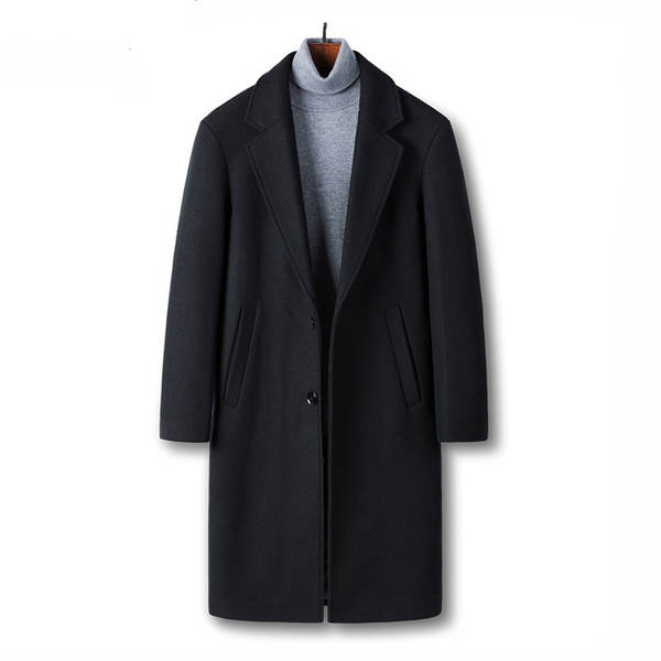 Casaco de lã inverno masculino