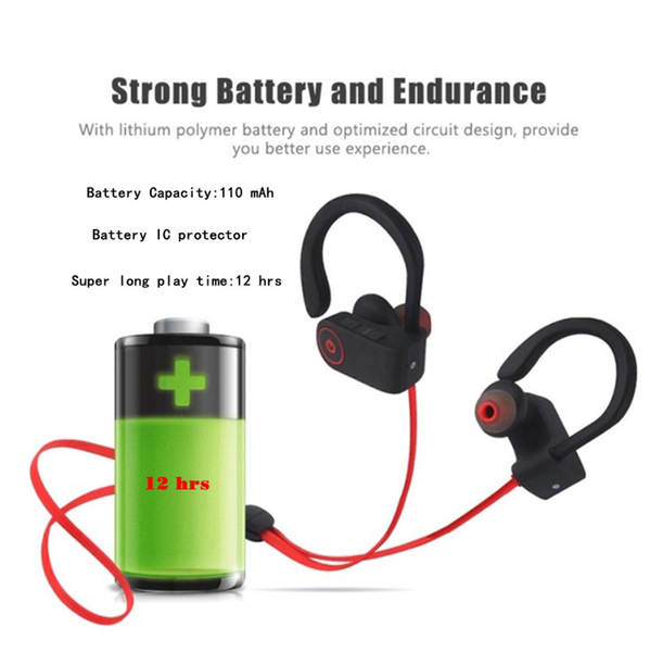 U8 fone de ouvido Bluetooth gancho auricular modelo esportivo longa autonomia compatível Apple entrada auricular headphones