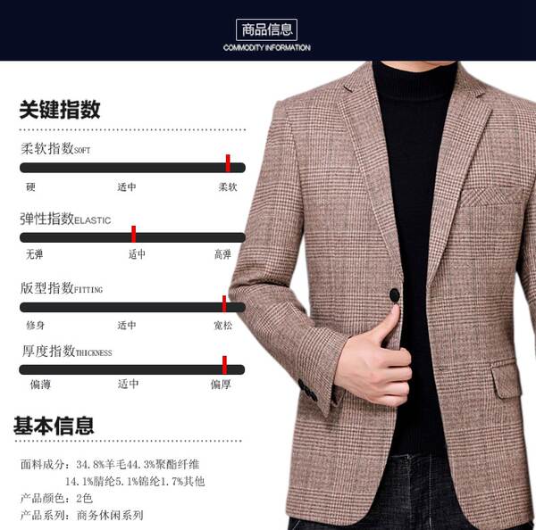 Primavera Outono Nova moda masculina vestido casual casaco de pelúcia homem de meia-idade solteiro uniforme vestido pequeno