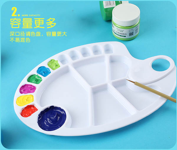 Fabricante atacado plástico branco placa de colorir pintura placa de colorir crianças acrílico água cor de pó placa de colorir