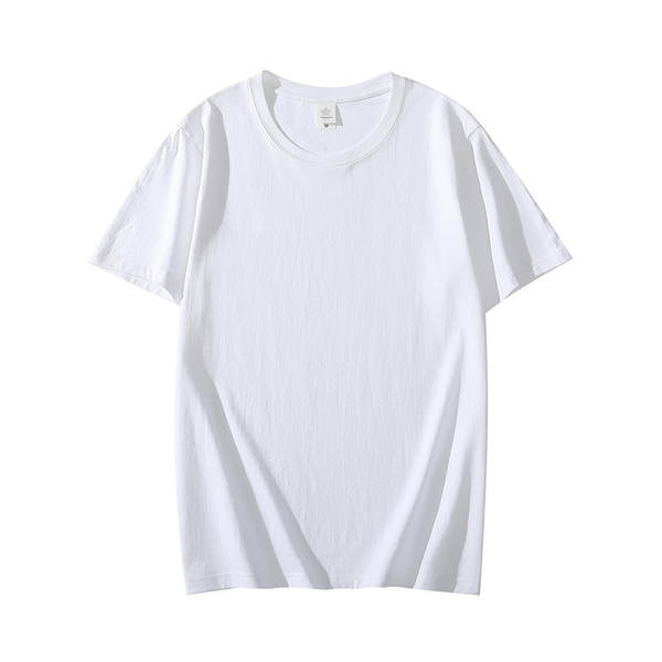 T-shirt de algodão curto de 200 gramas de madeira pura de algodão puro de 20 cores disponível para o fornecimento de camisetas culturais vazias de grande porte