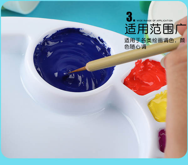Fabricante atacado plástico branco placa de colorir pintura placa de colorir crianças acrílico água cor de pó placa de colorir