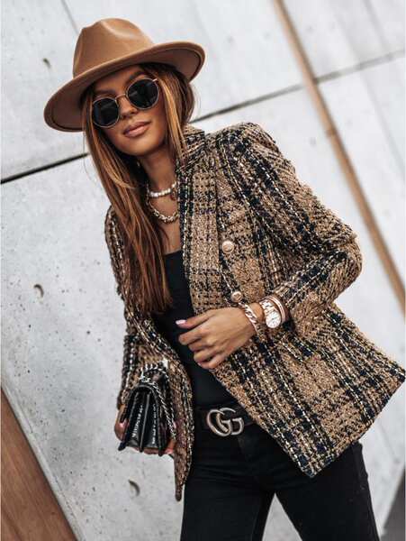 Blazer feminino de manga longa
