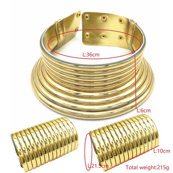 África tribo l colar pulseira suíte exagero colar europeu americano pulseira combinação choker set
