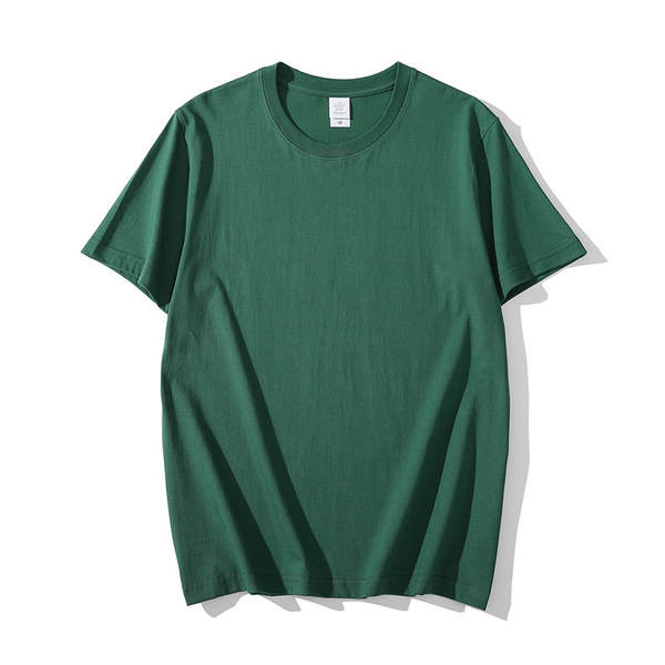T-shirt de algodão curto de 200 gramas de madeira pura de algodão puro de 20 cores disponível para o fornecimento de camisetas culturais vazias de grande porte