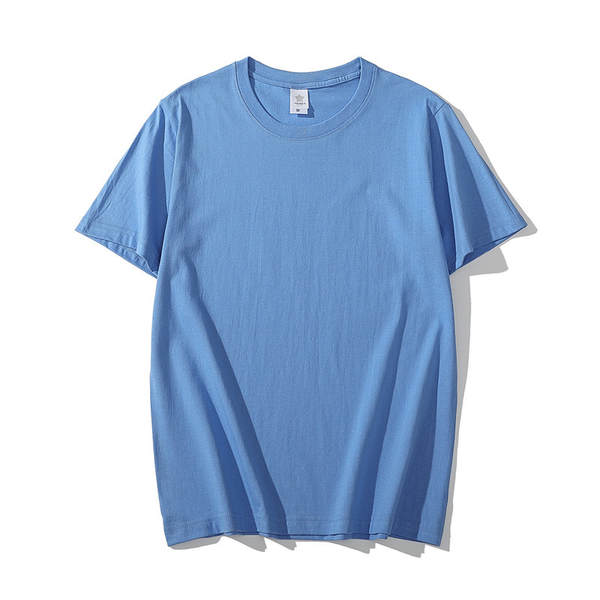 T-shirt de algodão curto de 200 gramas de madeira pura de algodão puro de 20 cores disponível para o fornecimento de camisetas culturais vazias de grande porte