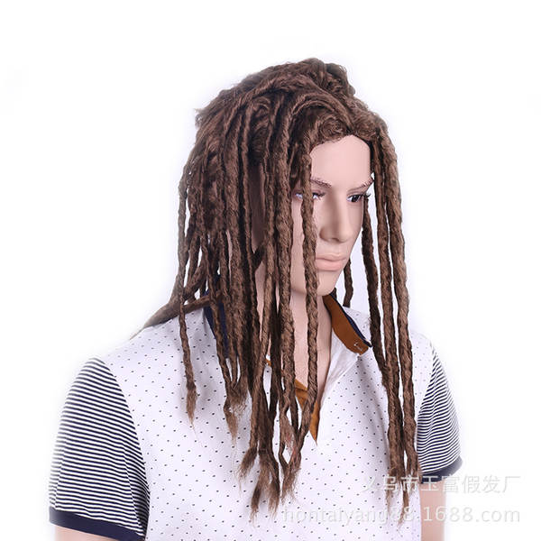 2026 O novo dragão sujo duplo cauda torcida dança de cabelo cosplay castanho africano por atacado