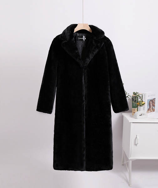2023 Venda rápida de casacos de couro aumentado tamanho grande tamanho de roupas femininas como casacos de couro de coelho para manter o inverno quente