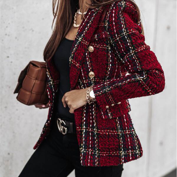 Blazer feminino de manga longa