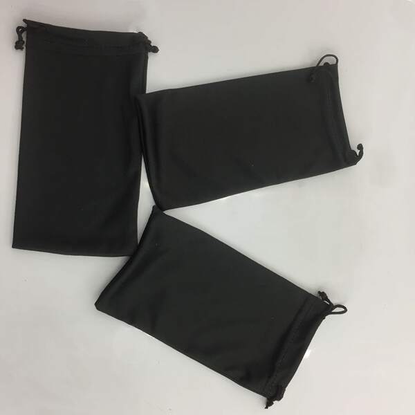 Novo logo impresso bolsa de óculos de sol de cor preta bolsa de celular fabricante atacado bolsa de óculos