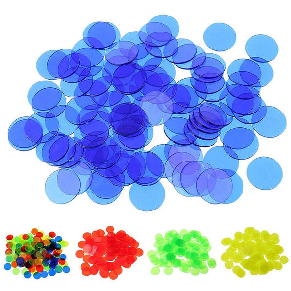 19mm acessórios de codificação de plástico de cor transparente jogo de bingo de moeda de conta de jóias dupla placa de adesivos de pequeno círculo