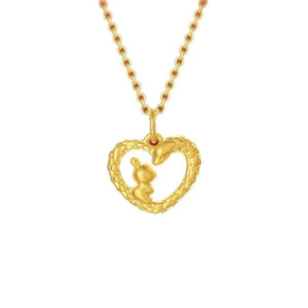 Colar de Ouro 999 com Pendente de Flor