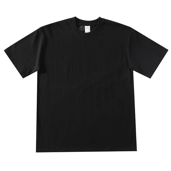 T-shirt masculino com mangas curtas e pesadas de algodão puro 230 gramas Jovens com mangas redondas de roupa de roupa pura