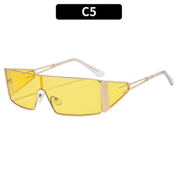 Óculos de sol quadrado estilo europeu e americano novo modelo conectado personalizado versátil street wear influencer mesma tendência óculos escuro trendy