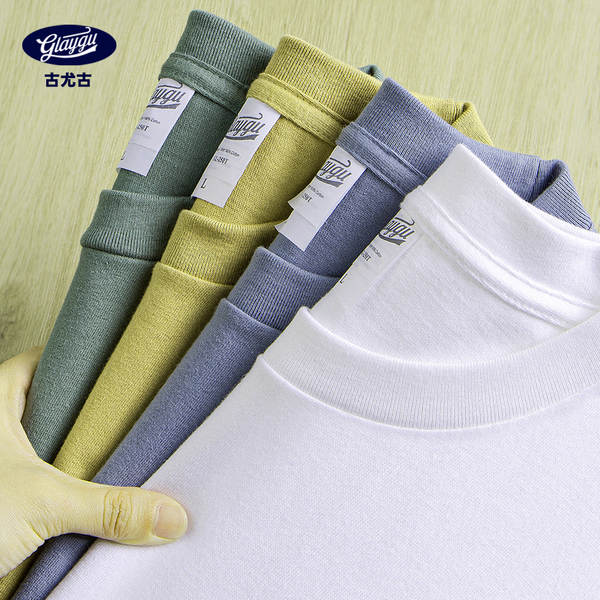 250 gramas de peso pesado japonês suave algodão puro T-shirt masculino e feminino T-shirt branco suave suave suave suave suave suave INS
