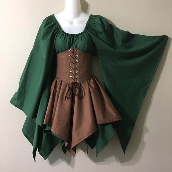 Vestido de longa-metragem feminino do drama medieval do Renascimento