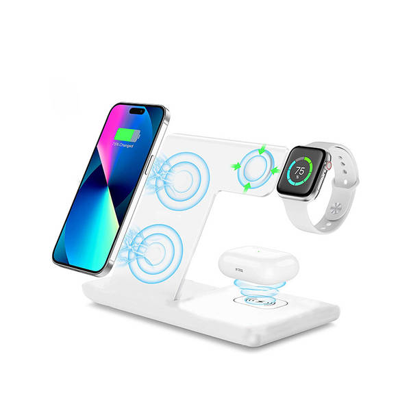 Transfronteiriço três em um carregador sem fio dobrável telemóvel para Apple Huawei relógio sem fio carregador rápido