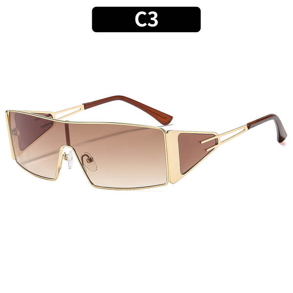 Óculos de sol quadrado estilo europeu e americano novo modelo conectado personalizado versátil street wear influencer mesma tendência óculos escuro trendy