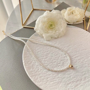S925 Prata pura de prata quebrada de água doce natural pérola colar colarinho feminino de centenas de peças de luxo de luxo avançado