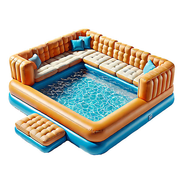 Bar Flutuante com Sombrinha para Piscina