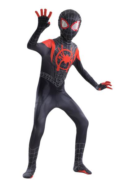 Homem-Aranha Vestido Herói Expedição Adulto Cosplay Vestido de Halloween Crianças Miles Vestido de Corpo