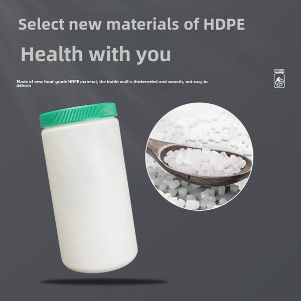 Garrafa larga de grande calibre 700ml/g/ml Capa de espiral Garrafa de plástico Cápsulas de medicamentos Comprimidos em pó Garrafa em branco