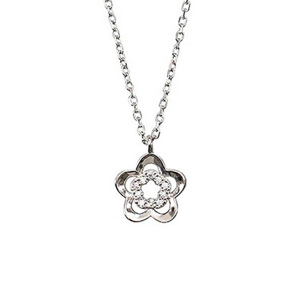 Colar de flor delicado feminino com zircônia, design exclusivo, estilo sensual e etéreo