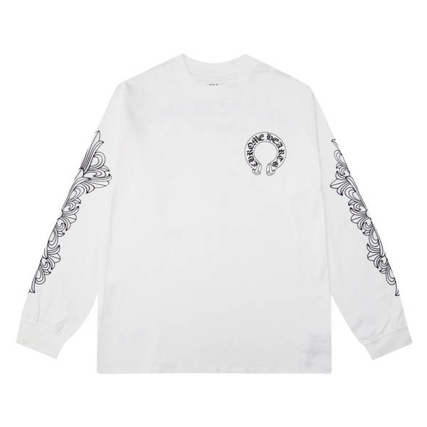 T-shirt correto cross-border Chrome Heart de alta qualidade dupla de algodão puro para homens e mulheres