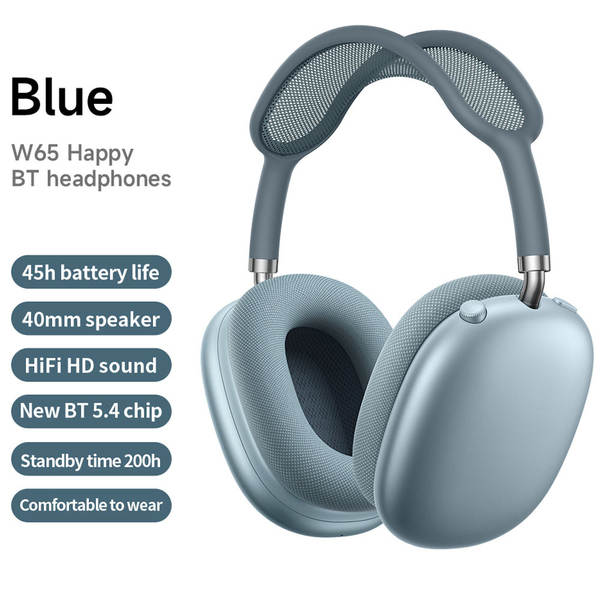W65 Fone de ouvido sem fio Bluetooth headphone dobrável com cancelamento ativo de ruído - esporte