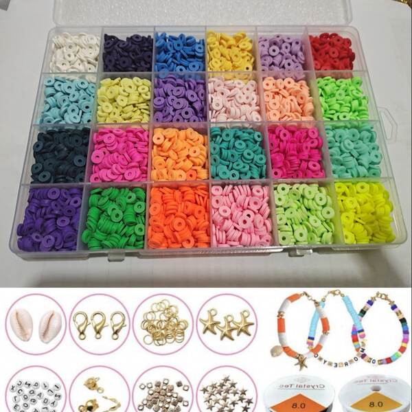 Conjunto de Contas de Cerâmica para Colar