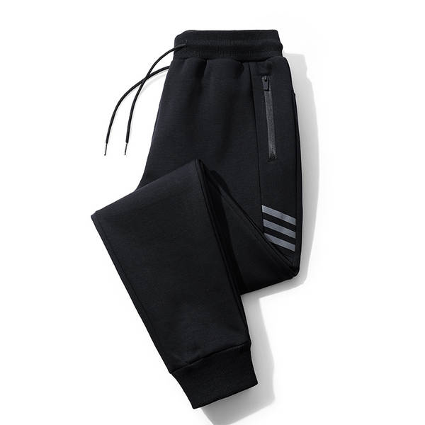 Calça de moletom masculina estilo coreano reta casual comprida solto com punho esportivo atacado