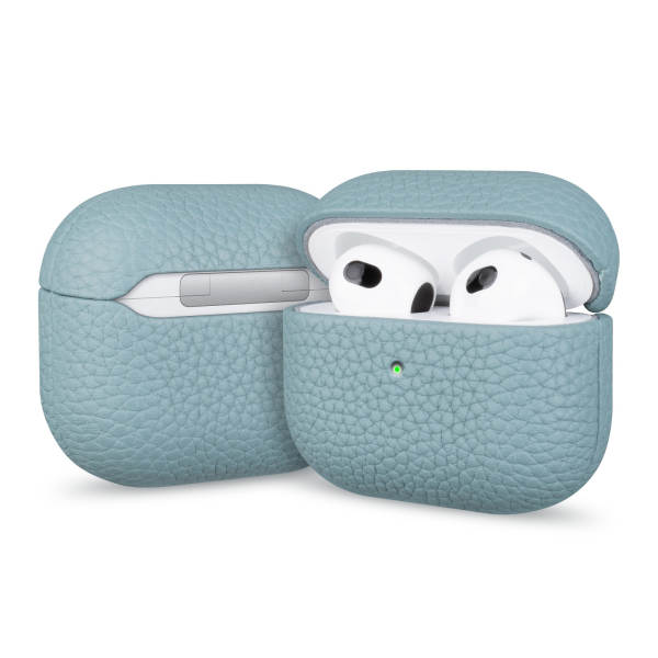 Compatível com AirPods Pro 3 Series AirPods couro genuíno textura jacaré capa protetora para fone Apple