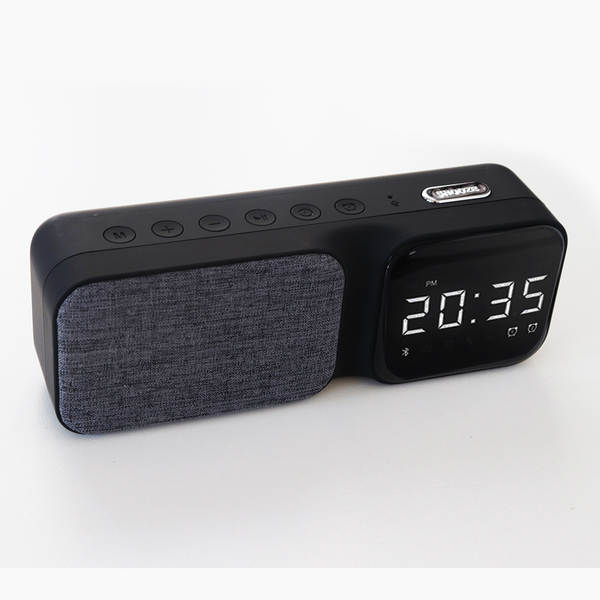 Relógio eletrônico Bluetooth alto-falante Desktop Home Artigos de áudio sem fio Presentes portáteis de áudio Bluetooth Relógio de alarme estudantil