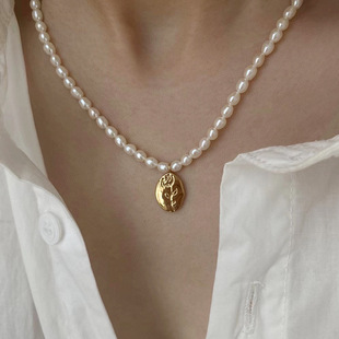 S925 Prata pura de prata quebrada de água doce natural pérola colar colarinho feminino de centenas de peças de luxo de luxo avançado