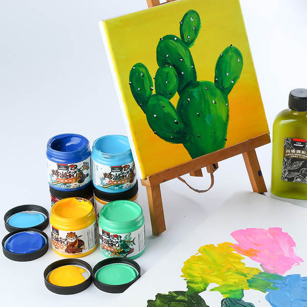 Kit de acrílico por atacado de tinta de acrílico 100ml impermeável para bonecas de pintura de cor líquida de cor de urso