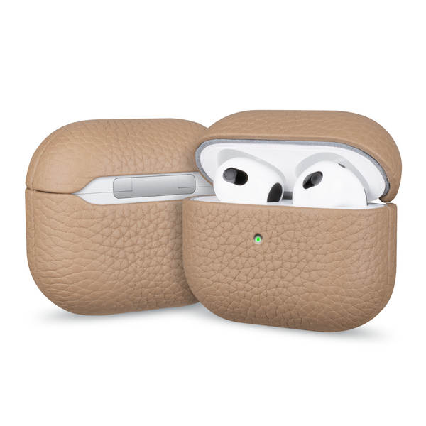 Compatível com AirPods Pro 3 Series AirPods couro genuíno textura jacaré capa protetora para fone Apple