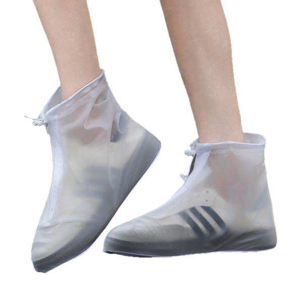 Sapatilhas de proteção contra a chuva de moda de PVC resistente ao deslizamento de espessura para adultos Sapatilhas de proteção contra a chuva para adultos